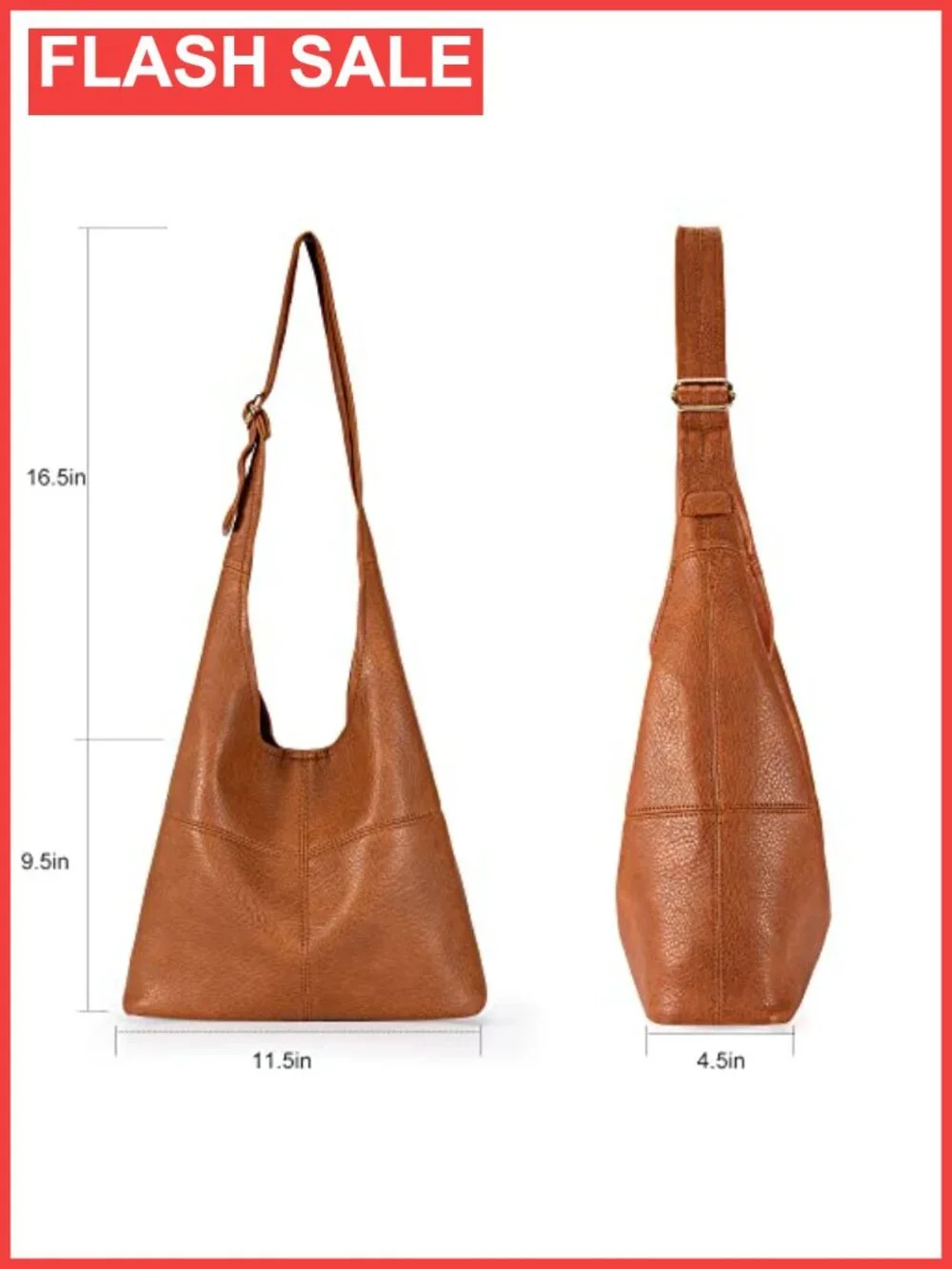 Montana West Vegan Leather Hobo Shoulder Bag with Wristlet